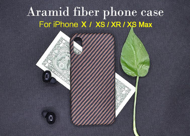 Caixa real do telefone da fibra de Aramid do estilo matte ultra fino para o iPhone X